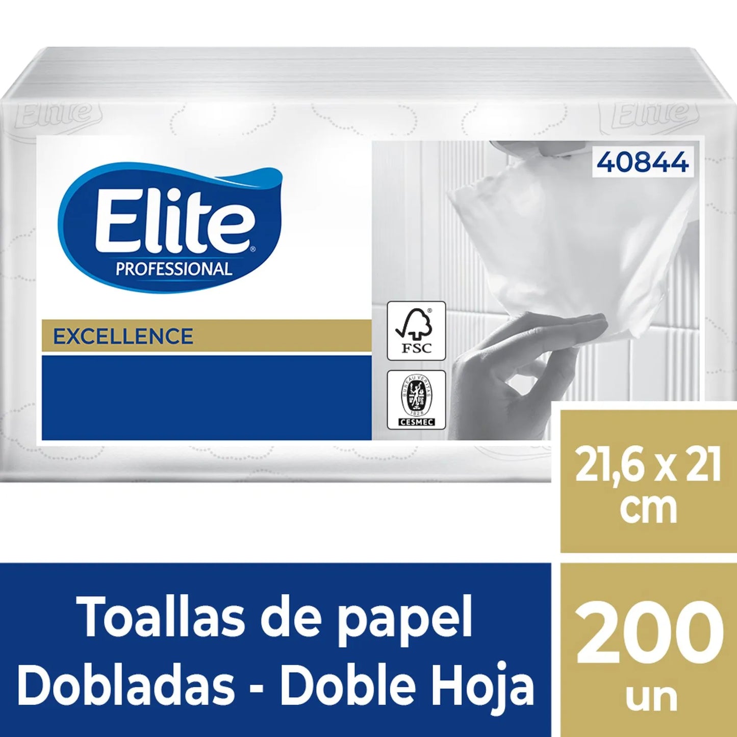TOALLA ELITE DOBLADA EXTRA ANCHA 2 HOJAS 18X200HJS
