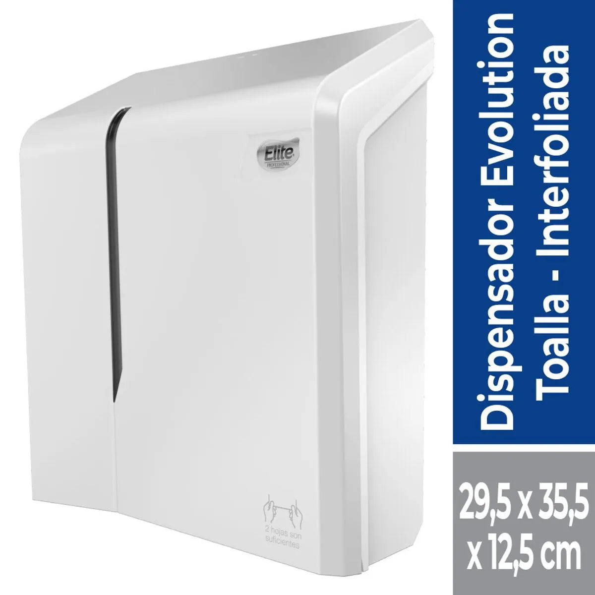 DISPENSADOR EVOLUTION TOALLA DOBLADA BLANCO/BLANCO