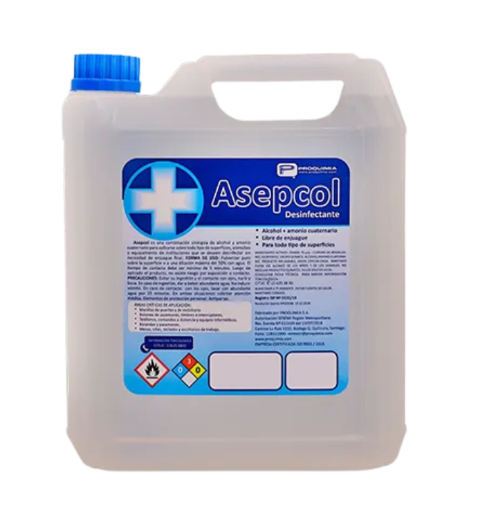 ASEPCOL DESINFECTANTE LIQUIDO X5LTS