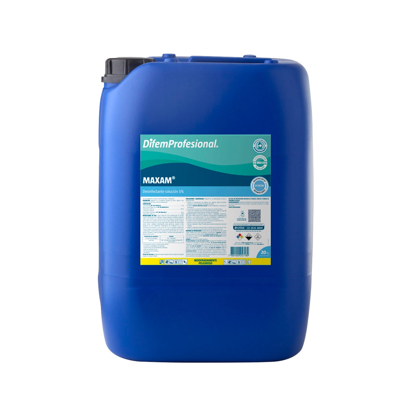 MAXAM 5% BID 20 KG DIOXIDO DE CLORO ESTABILIZADO