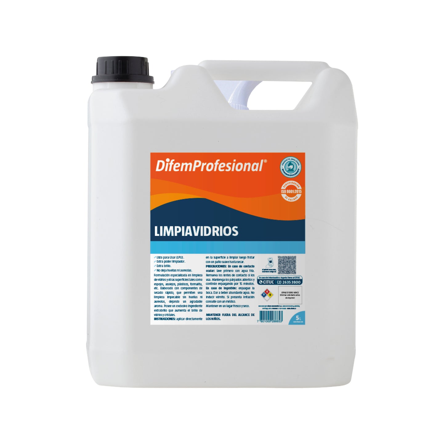 LIMPIAVIDRIOS PROFESIONAL 5LT.