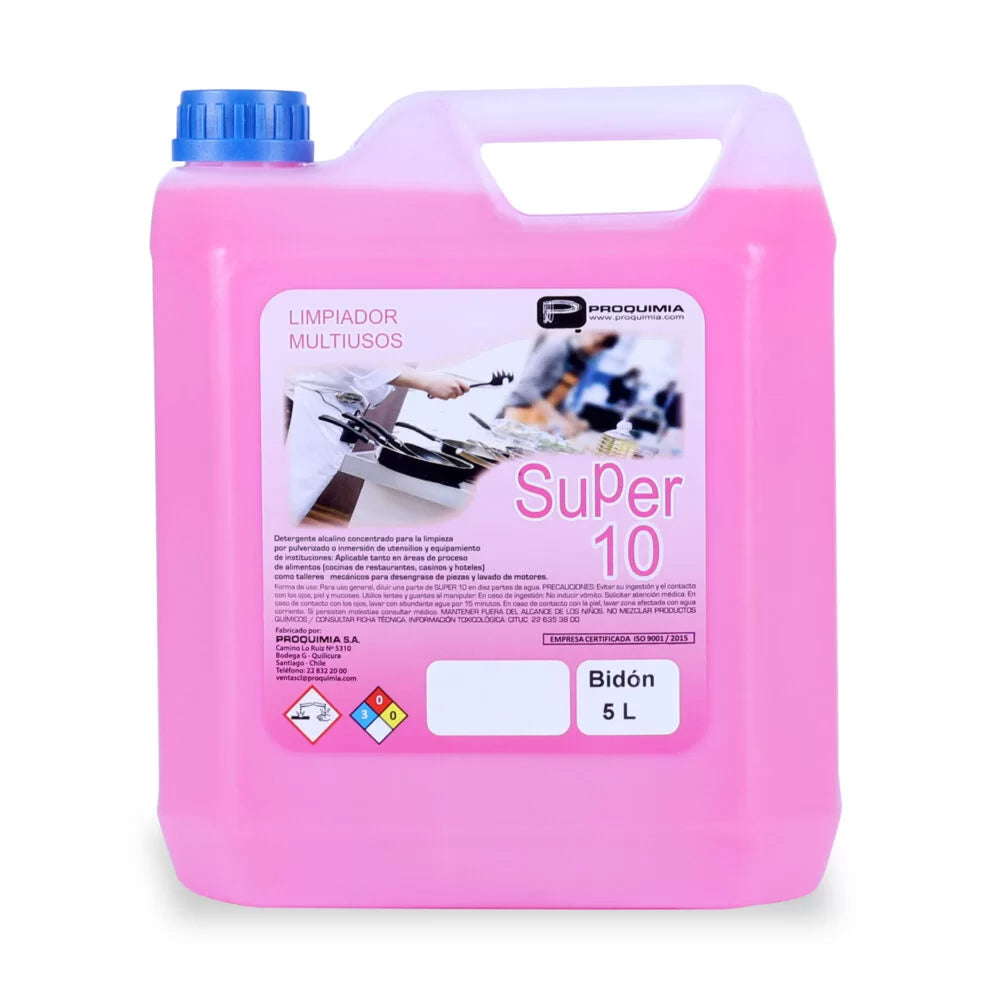 SUPER 10 DETERG. MULTIUSO 20 LT ROSADO