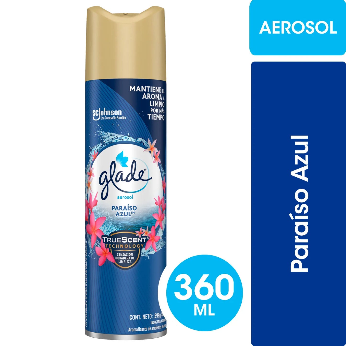 GLADE AEROSOL PARAISO AZUL 360CC