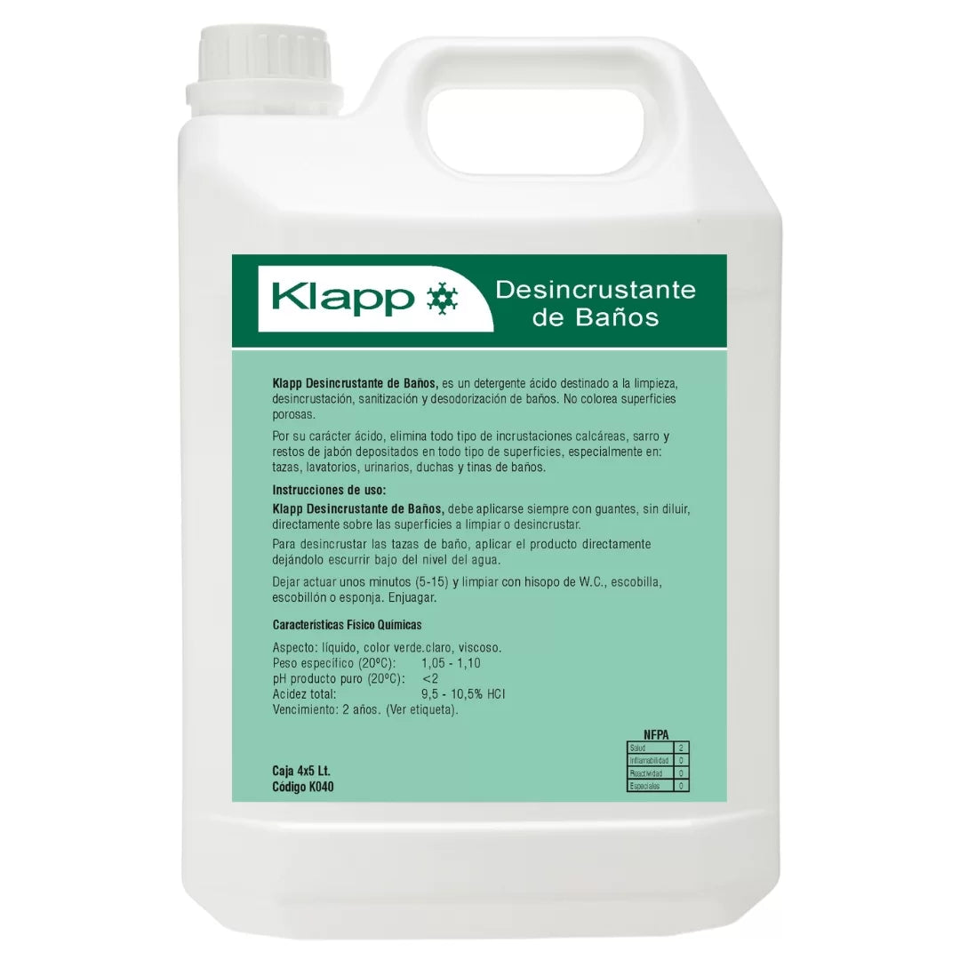 DESINCRUSTANTE BAÑO X5LTS