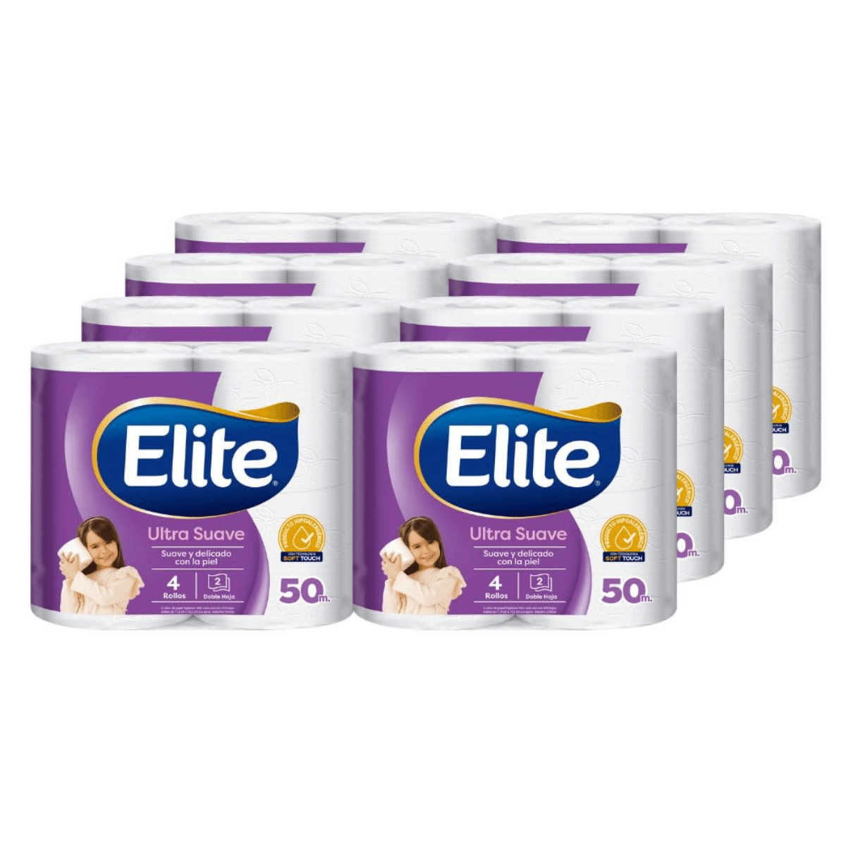 MANGA PAPEL HIGIENICO ELITE DOBLE HOJA 50 MTS X 32 ROLLOS