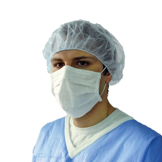 MASCARILLA QUIRURGICA BLANCA CON ELASTICO 50UNI