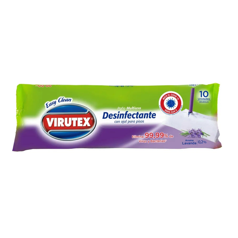 TRAPERO MULTIUSO DESINFECTANTE LAVANDA C/OJAL 10UN VTX