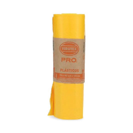 BOLSAS P/BASURA AMARILLA ROLLO 70X90 10U.