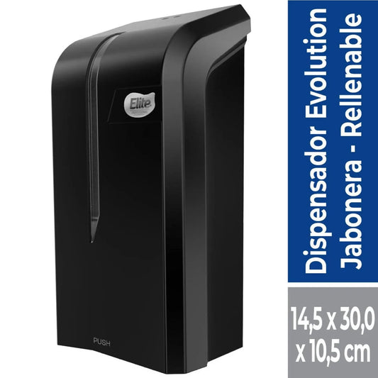 DISPENSADOR JABON RELLENABLE NEGRO