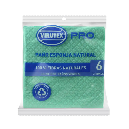 PAÑO ESPONJA VERDE X6 UNI. VIRUTEX PRO