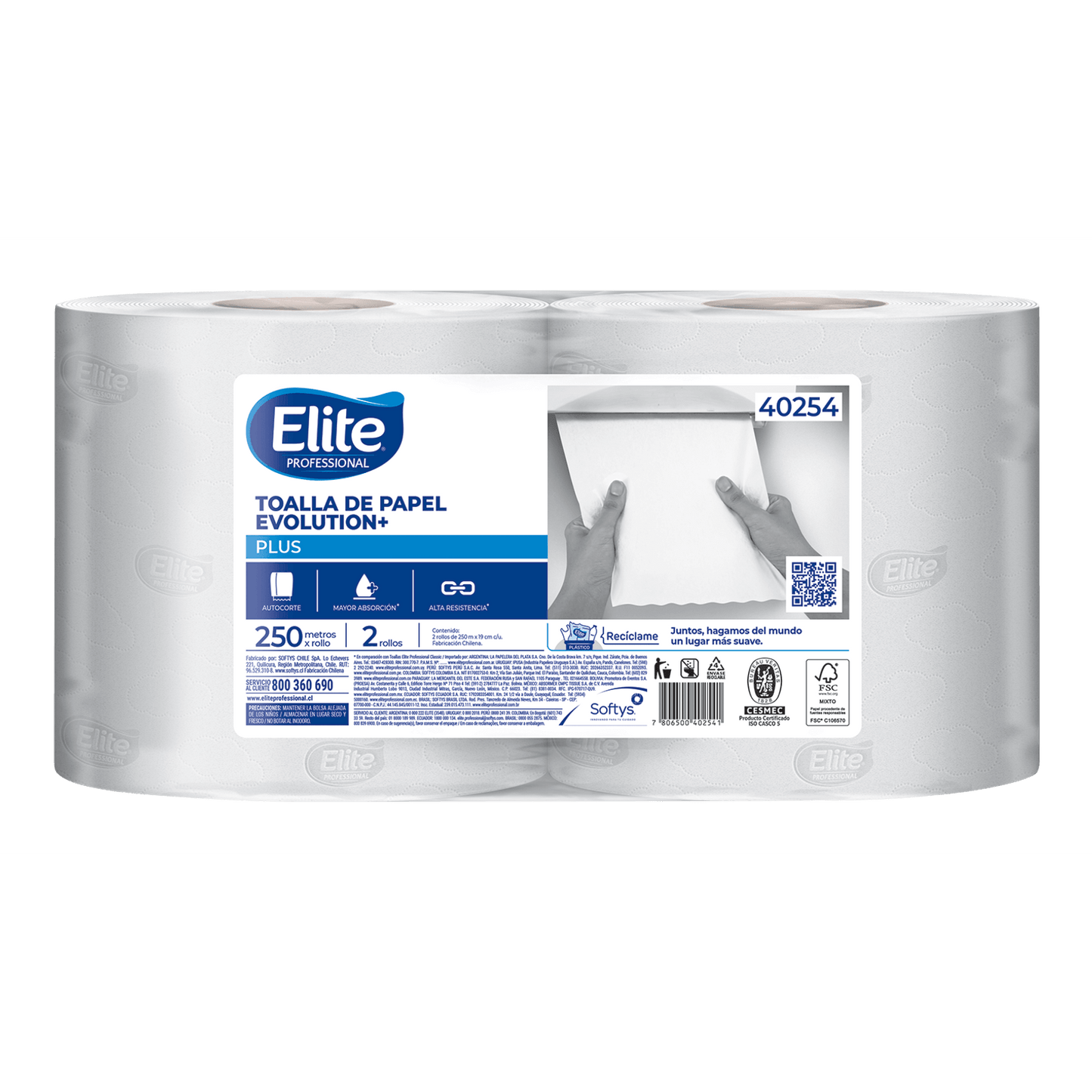 TOALLA ELITE P PLUS EVOLUTION 2X250MTS