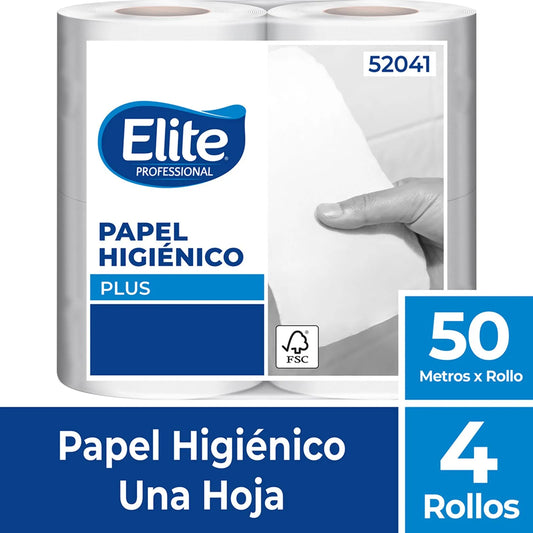 PAPEL HIGIENICO ELITE PROFESSIONAL UNA HOJA 4X50 METROS