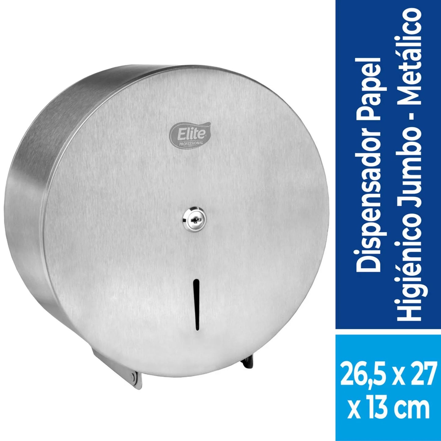 DISPENSADOR PAPEL HIGENICO ROLLO JUMBO ACERO INOXIDABLE