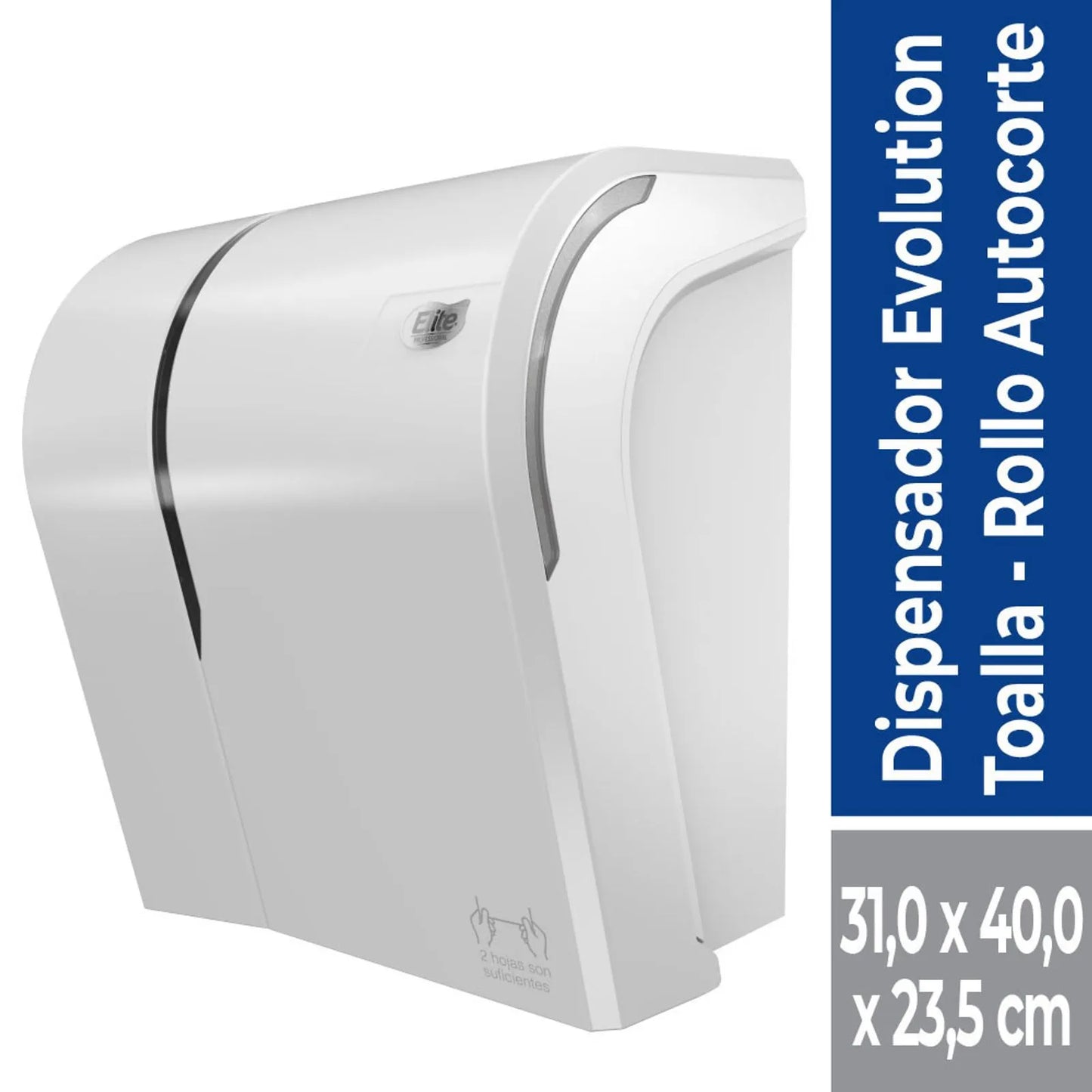 DISPENSADOR TOALLA AUTOCORTE BLANCO/BLANCO