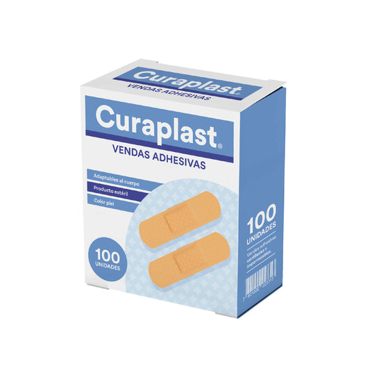 VENDA ADHESIVA CURAPLAST 100UNIDADES