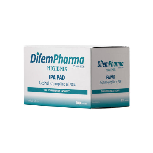 HIGIENIX ALCOHOL IPA PAD 15X15 100UND