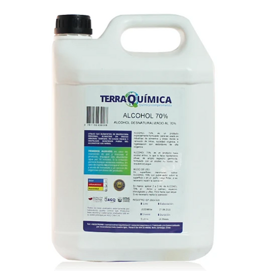 ALCOHOL DESNATURALIZADO 70% 5LT. TERRAQUIMICA