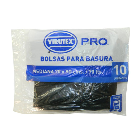 BOLSAS DE BASURA PLANA 70X90 CM 10U VTX PRO