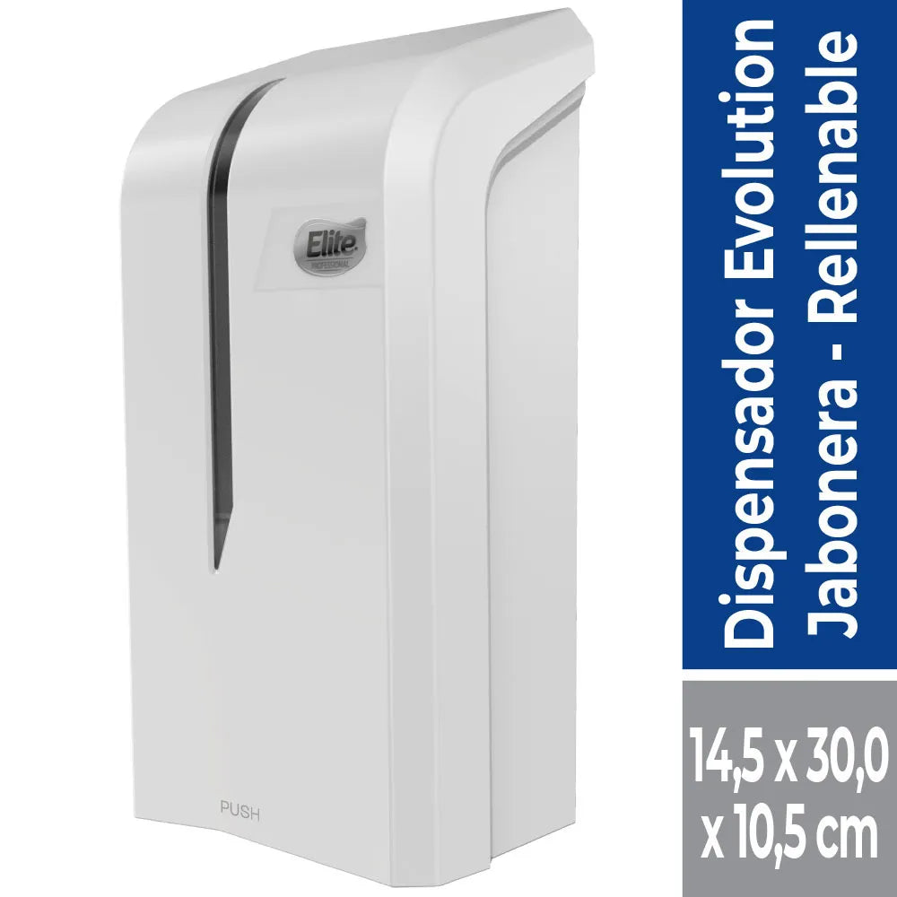 DISPENSADOR JABON RELLENABLE BLANCO