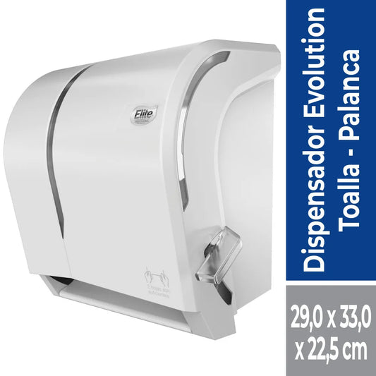 DISPENSADOR EVOLUTION TOALLA PALANCA BLANCO