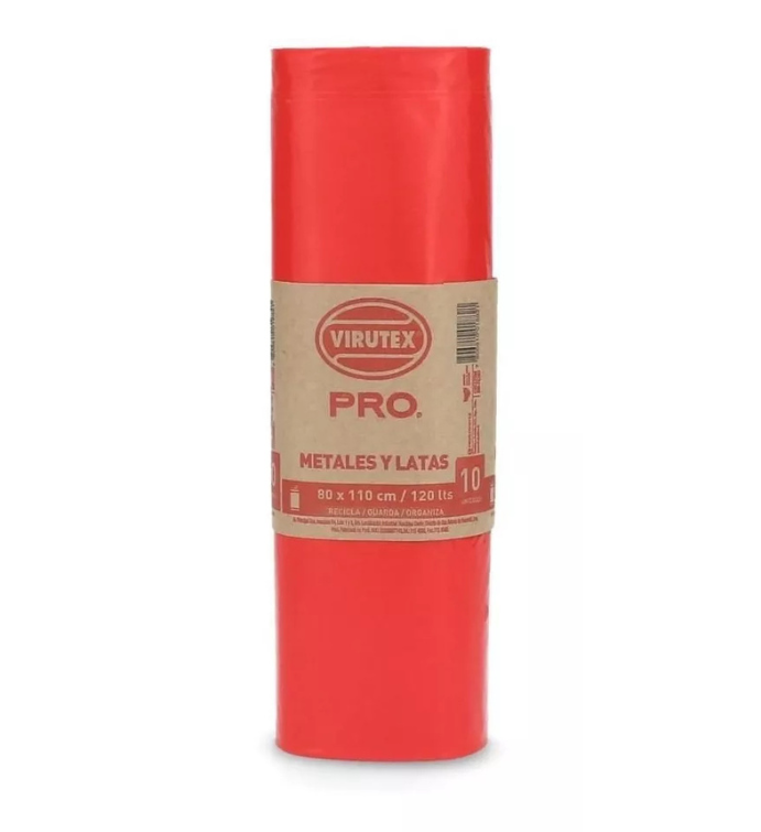 BOLSA P/BASURA ROJA 80X110 10UNI