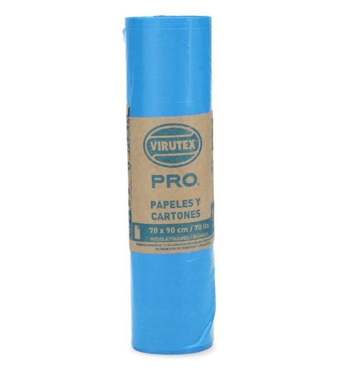 BOLSA P/BASURA AZUL ROLLO70X90 U10 VTX PRO