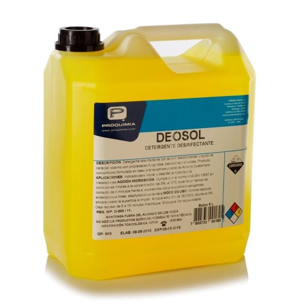 DEOSOL 5 LT. ( DETERGENTE DESINFECTANTE ALCALINO)