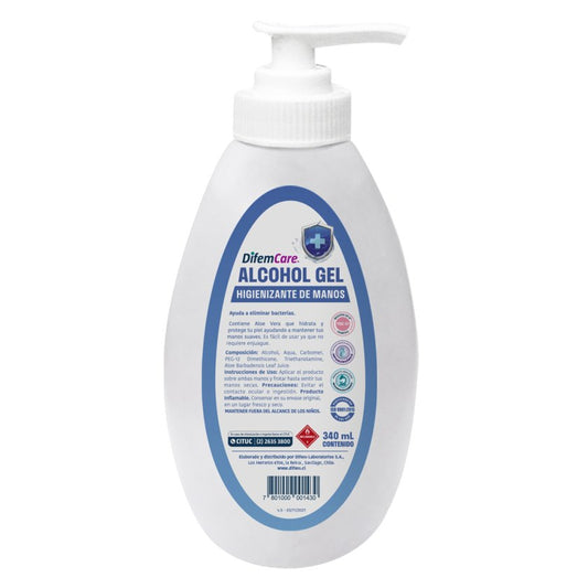 ALCOHOL GEL DIFEM CARE 340ML PUSH PULL