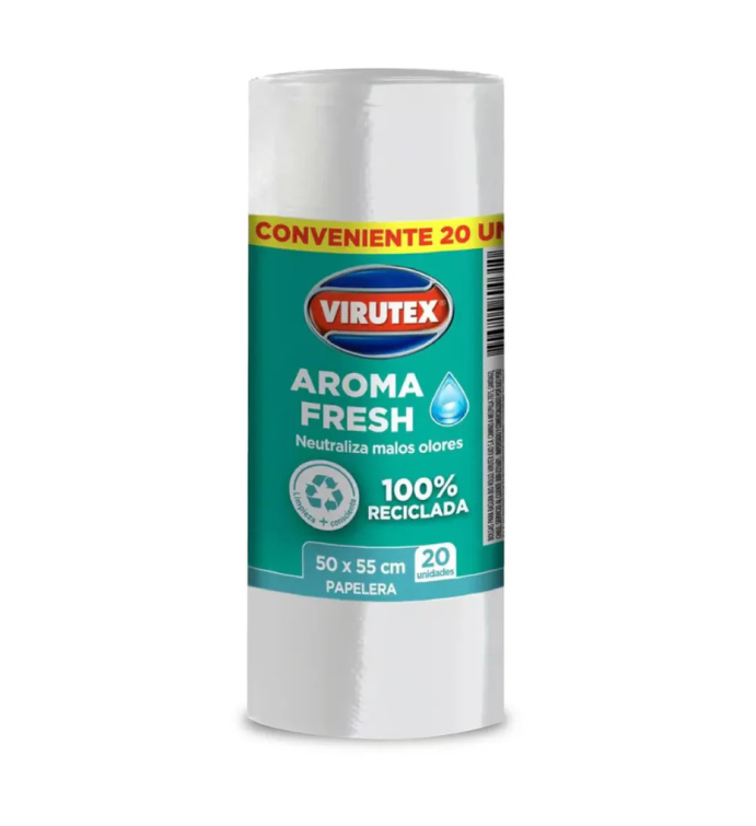 BOLSAS DE BASURA BLANCA ROLLO 50X55CM 20UNI VTX PR