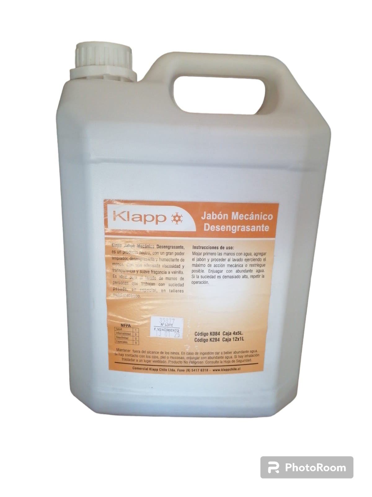 JABON MECANICO DESENGRASANTE 5 LT