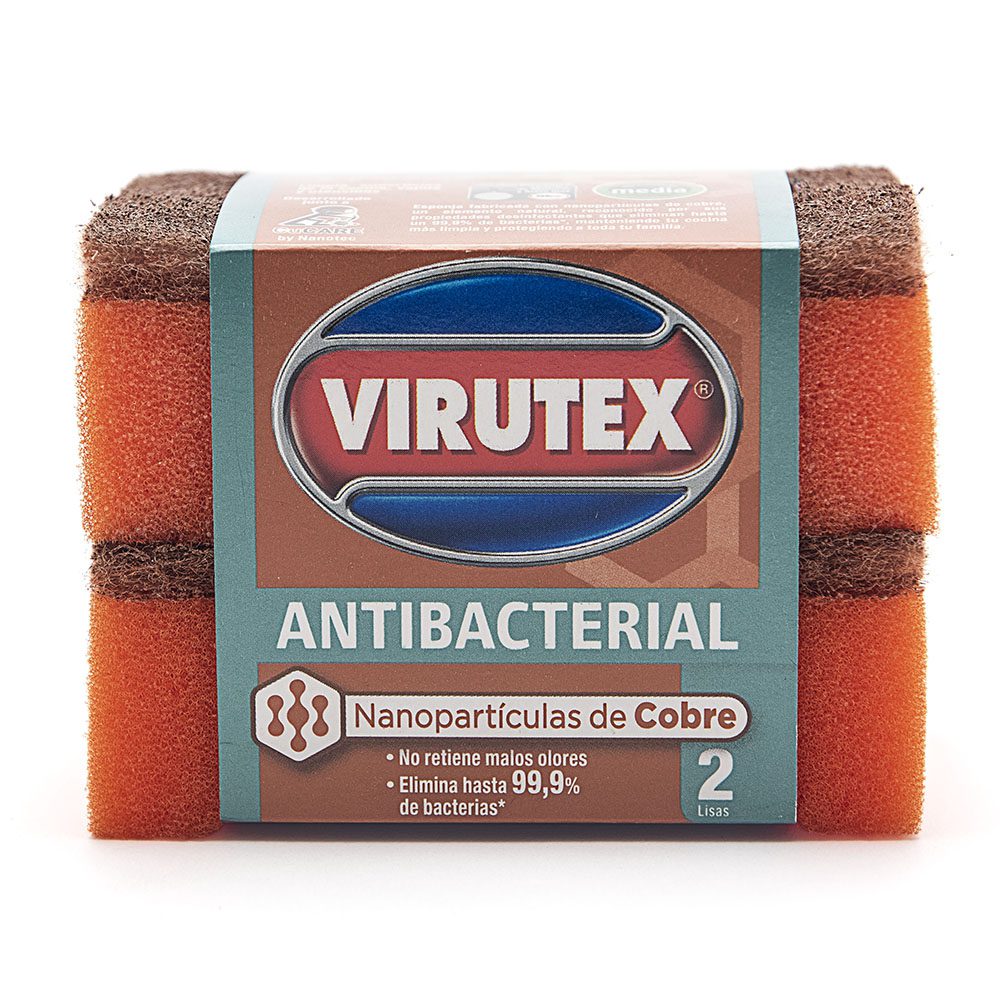 ESPONJA ACANALADA COBRE X2 CREATIVA