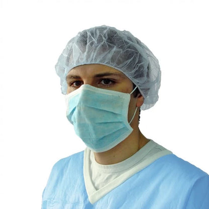 MASCARILLAS QUIRURGICA CELESTE CON ELASTICO 50 UNI.