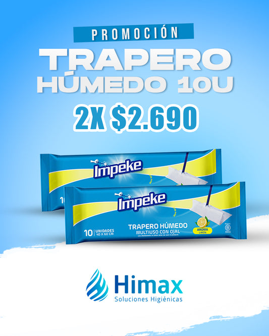 Trapero Húmedo Multiuso con Ojal Impeke x 10 Unid