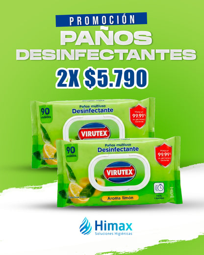 TOALLA DESINFECTANTE LIMON X 90 UNI. EASY CLEAN